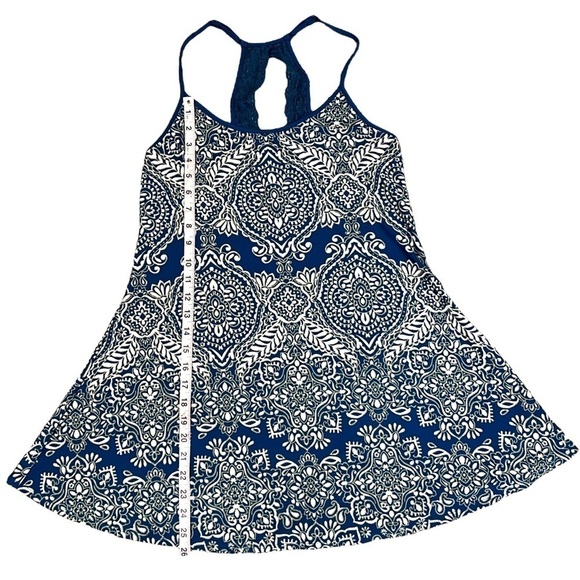 In Bloom by Jonquil Chemise Woman’s Blue, White & Tan Print Slip Dress Size S/P - Picture 7 of 14